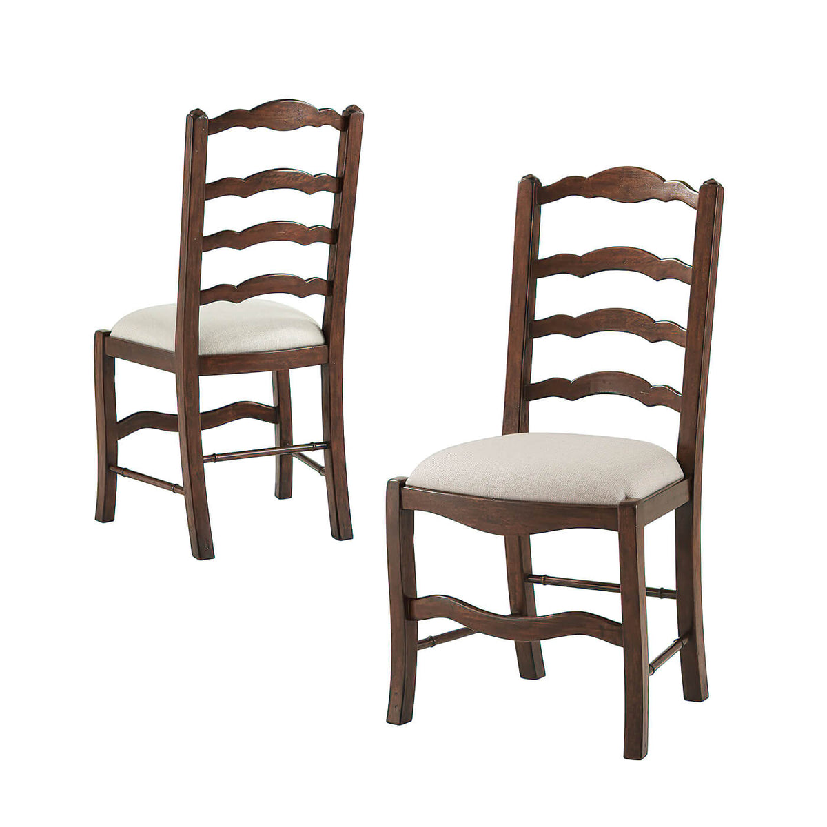 Antiqued Wood Dining Side Chair - English Georgian America