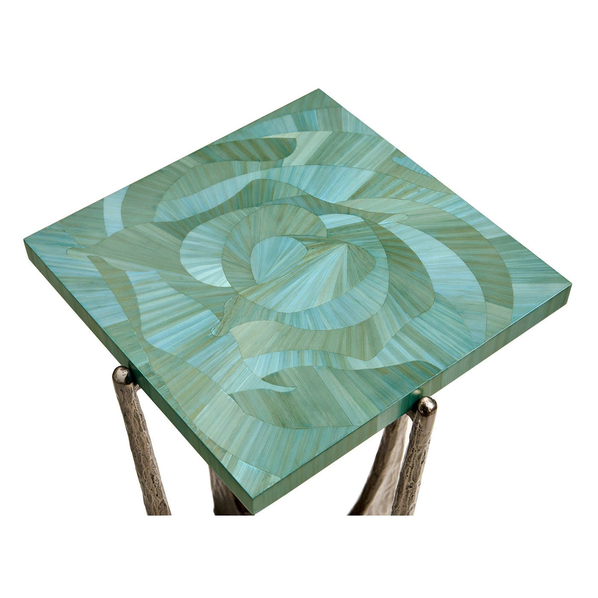 Aqua Mist Square Accent Table - English Georgian America