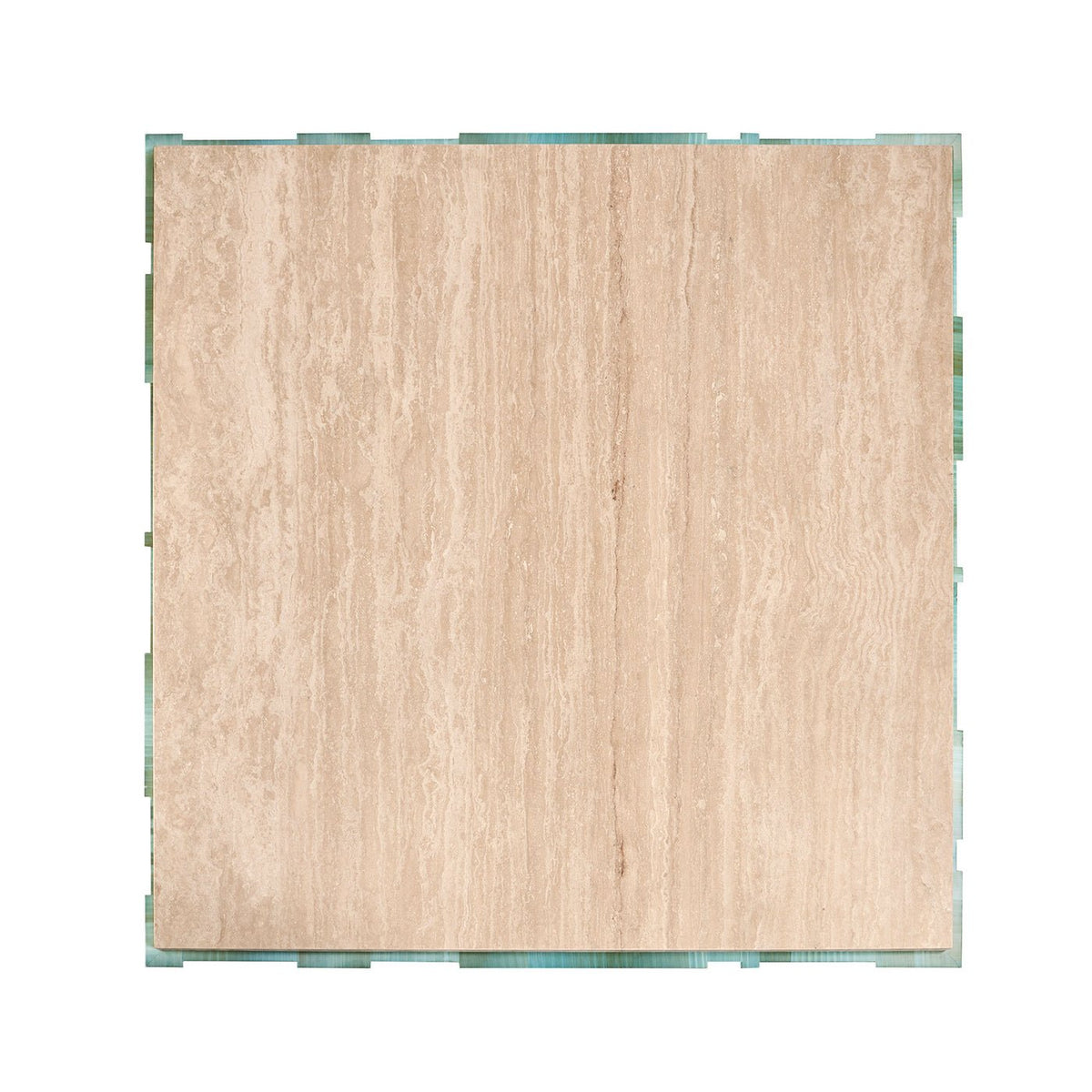 Aqua Mist Square Marble Top Coffee Table - English Georgian America