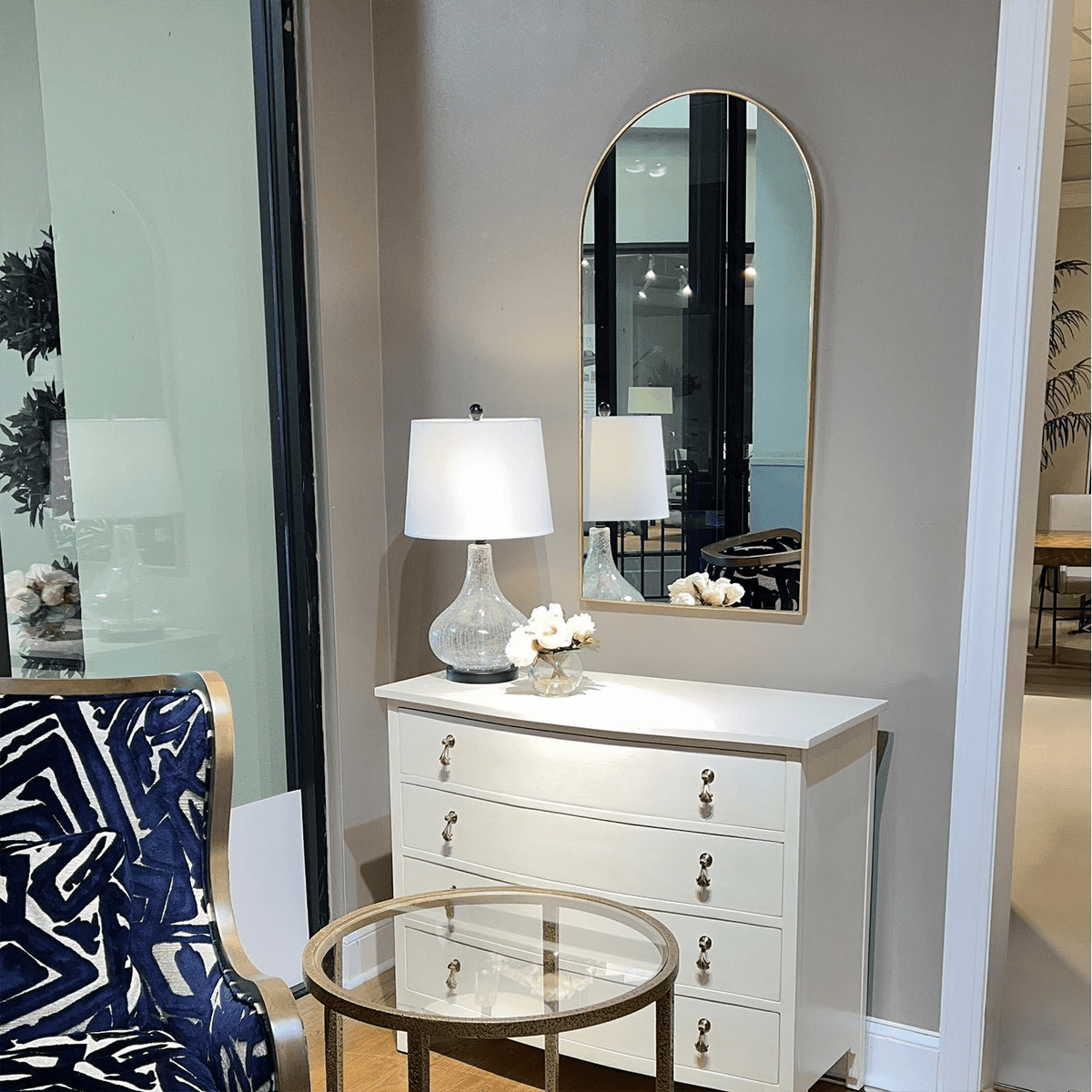 Arch Top Gilt Mirror - English Georgian America