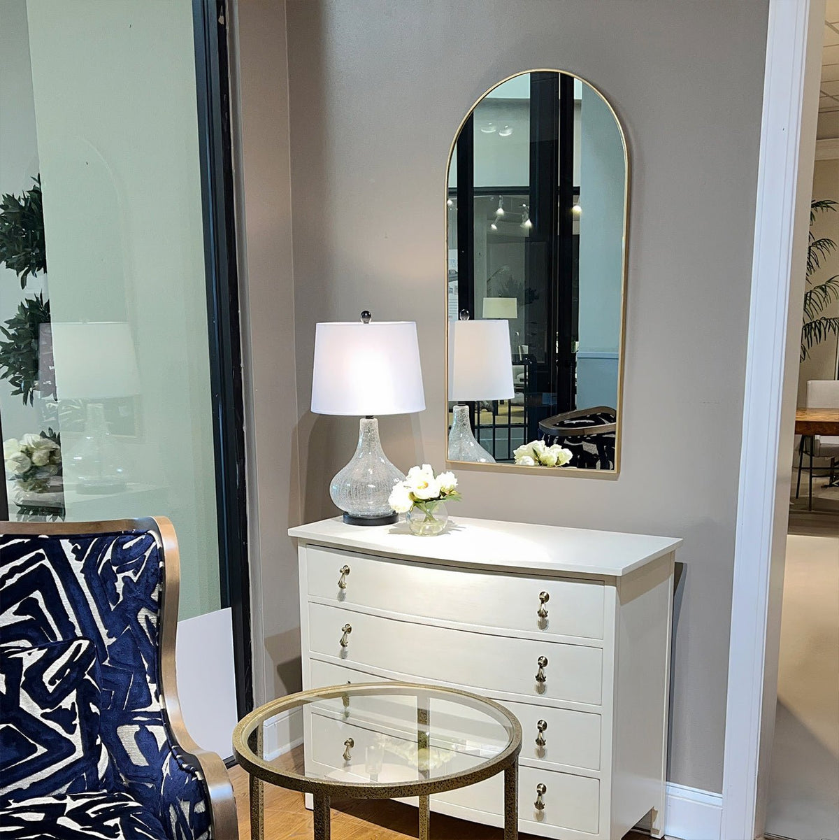 Arch Top Gilt Mirror - English Georgian America