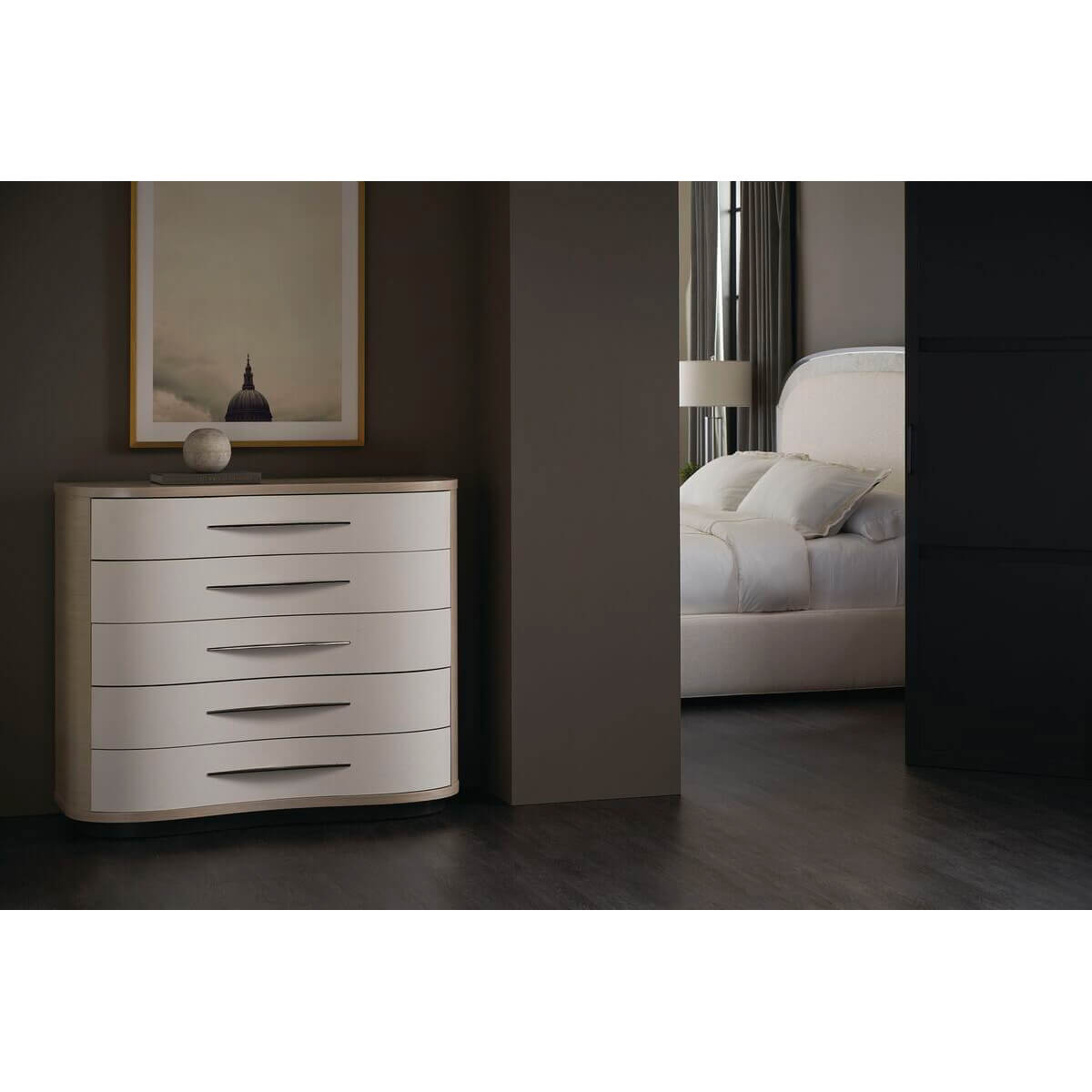 Arched Art Deco King Bed - English Georgian America