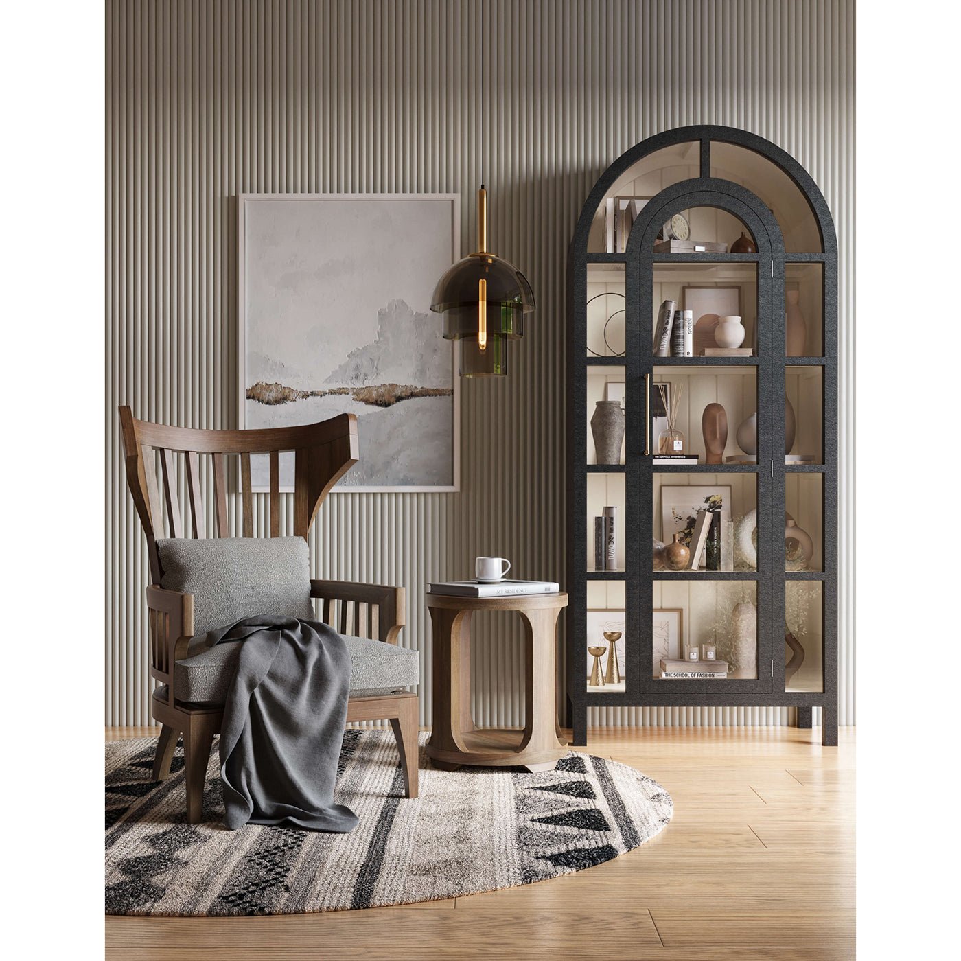 Arched Display Cabinet - English Georgian America