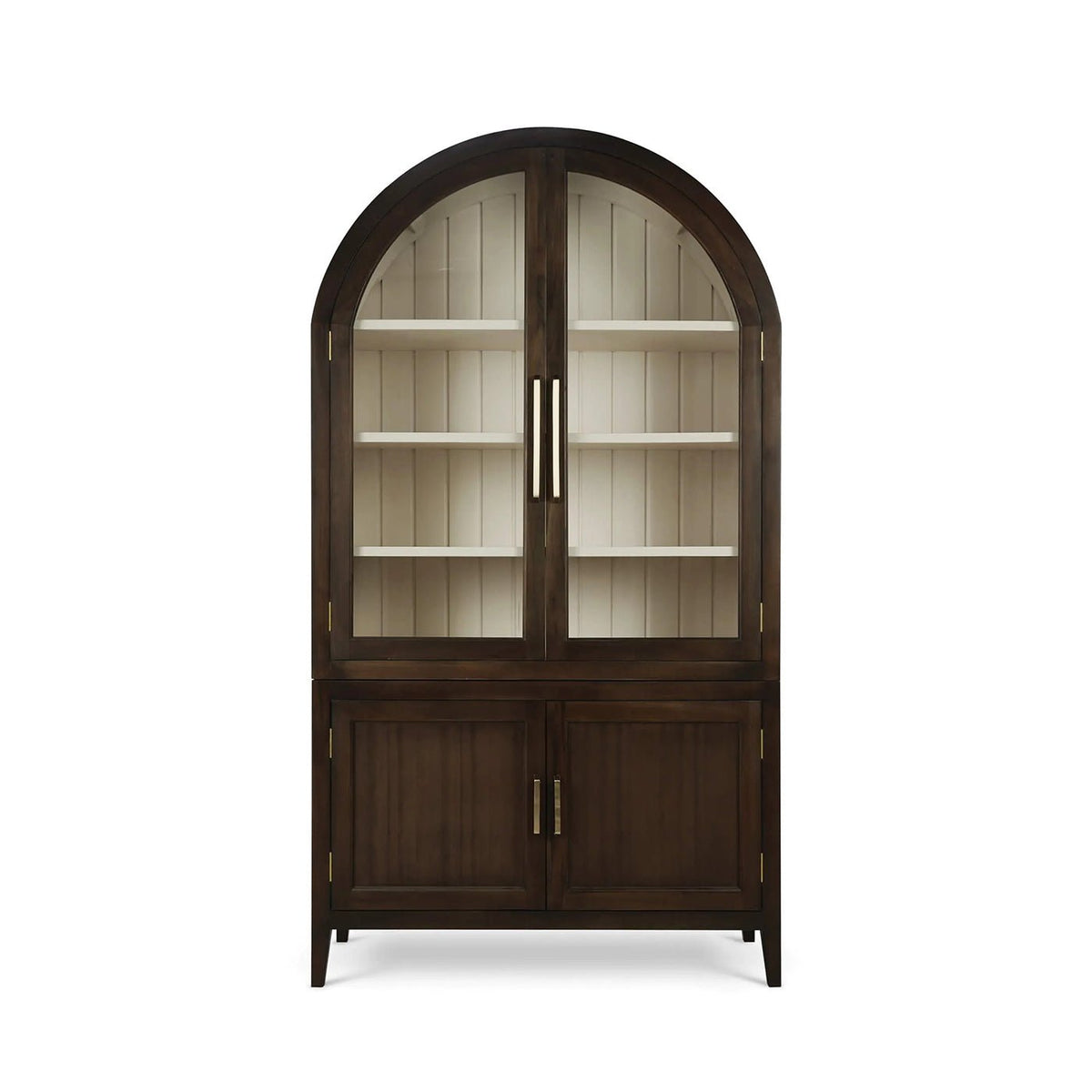 Arched Top Display China Cabinet - English Georgian America