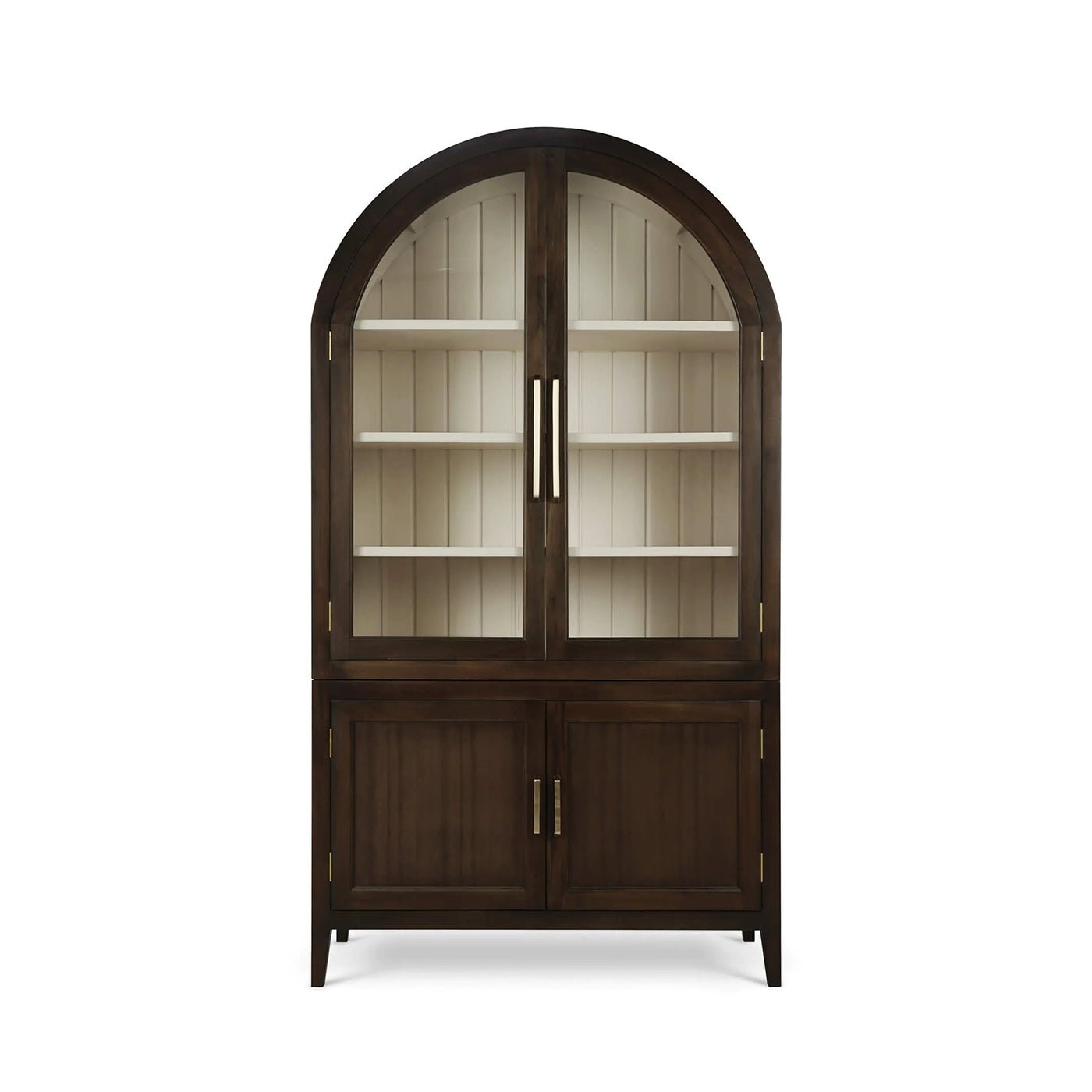 Arched Top Display China Cabinet - English Georgian America