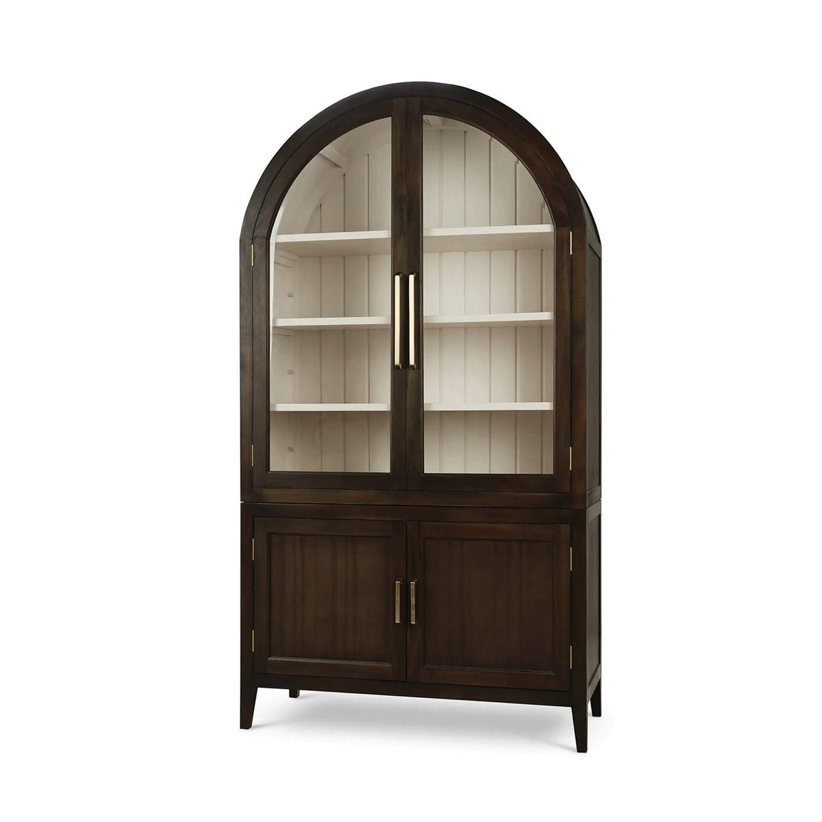 Arched Top Display China Cabinet - English Georgian America