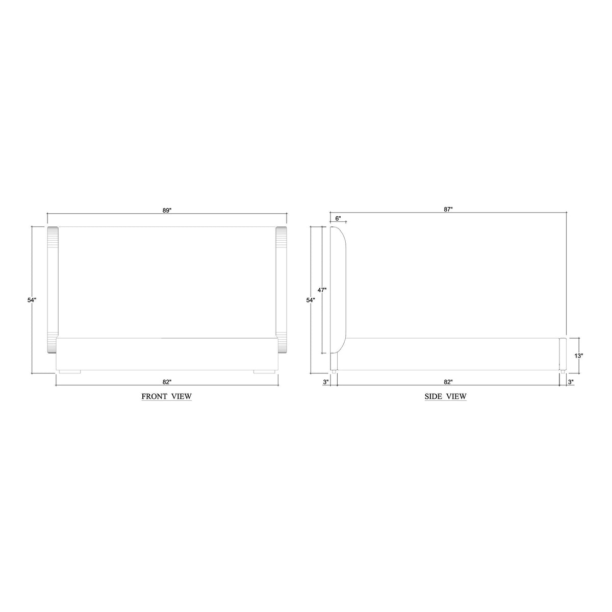 Arctic White Upholstered King Size Bed - English Georgian America