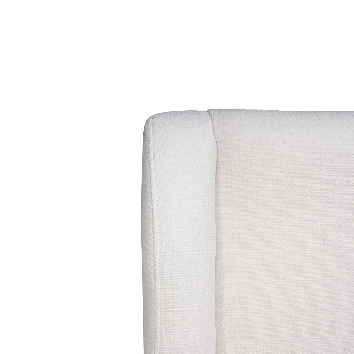 Arctic White Upholstered King Size Bed - English Georgian America