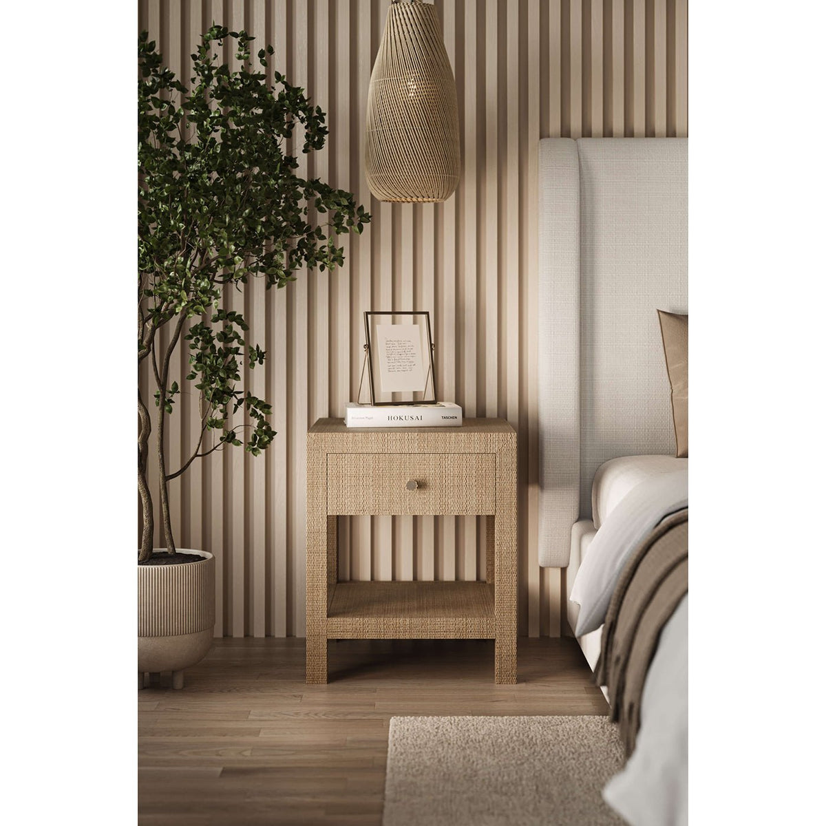 Arctic White Upholstered Queen Size Bed - English Georgian America