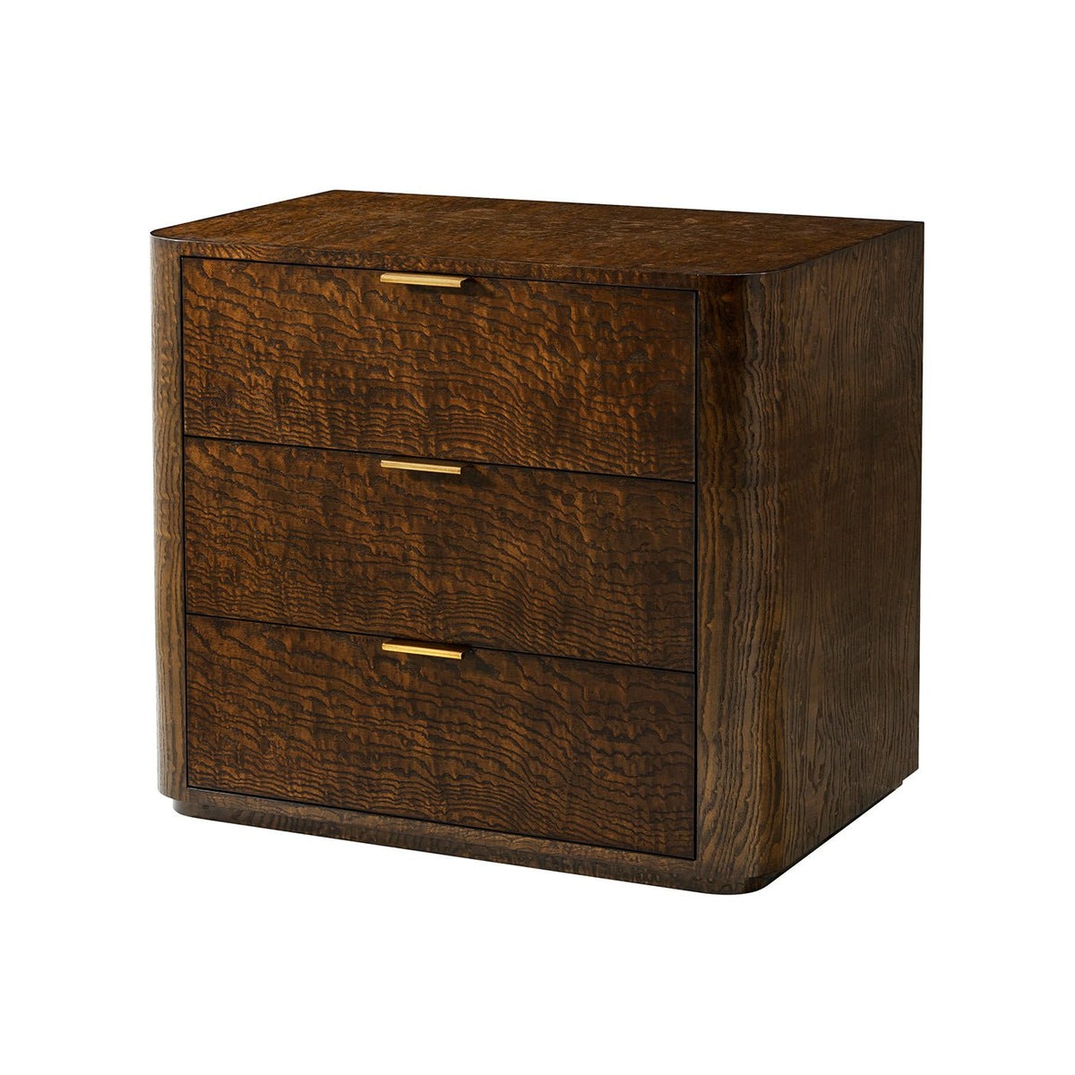 Art Deco 3 Drawer Nightstand - English Georgian America