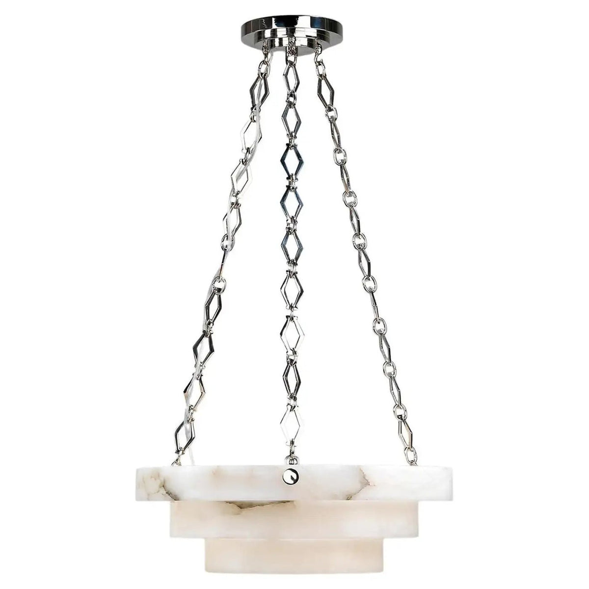 Art Deco Alabaster Chandelier - English Georgian America