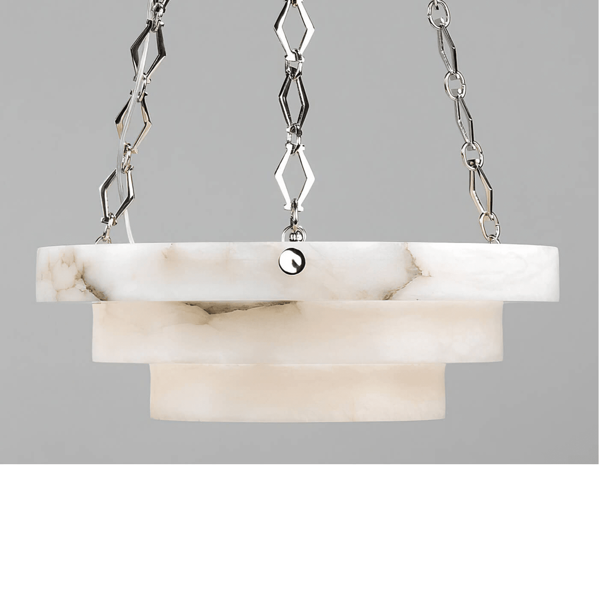 Art Deco Alabaster Chandelier - English Georgian America