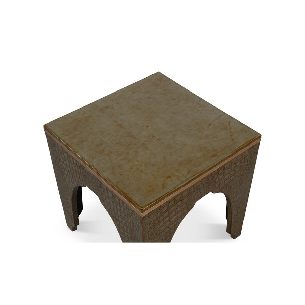 Art Deco Antique Green Crocodile Stool - English Georgian America