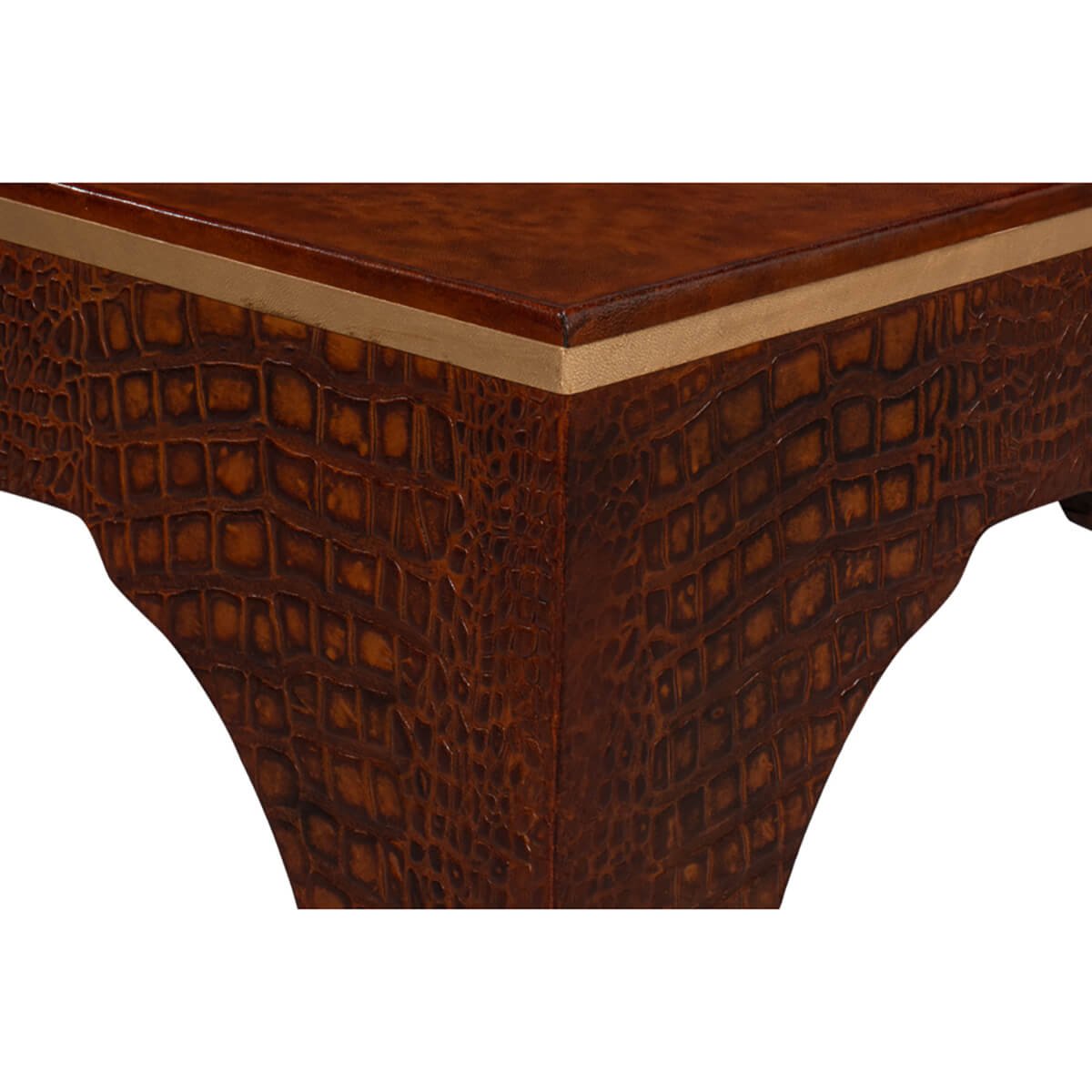 Art Deco Brandy Crocodile Stool - English Georgian America