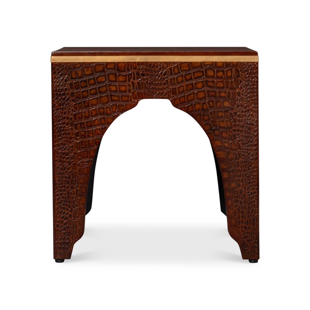 Art Deco Brandy Crocodile Stool - English Georgian America