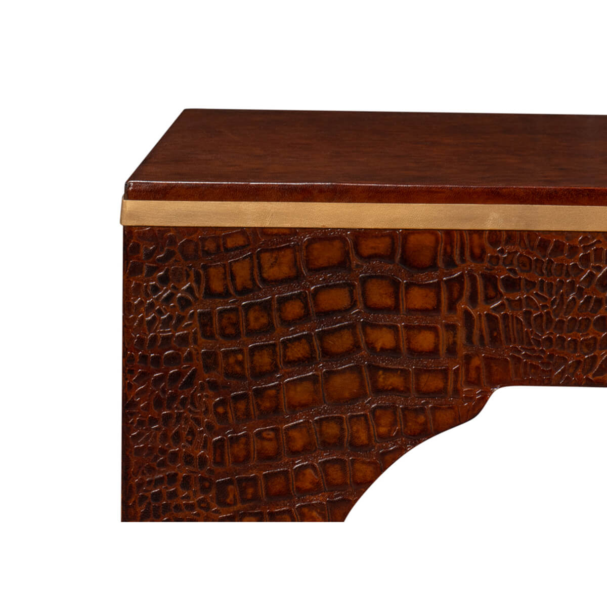 Art Deco Brandy Crocodile Stool - English Georgian America