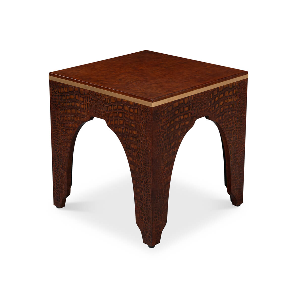 Art Deco Brandy Crocodile Stool - English Georgian America