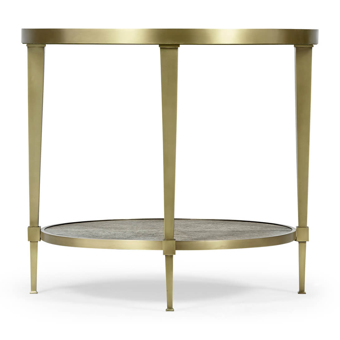 Art Deco Brass Lamp Table - English Georgian America