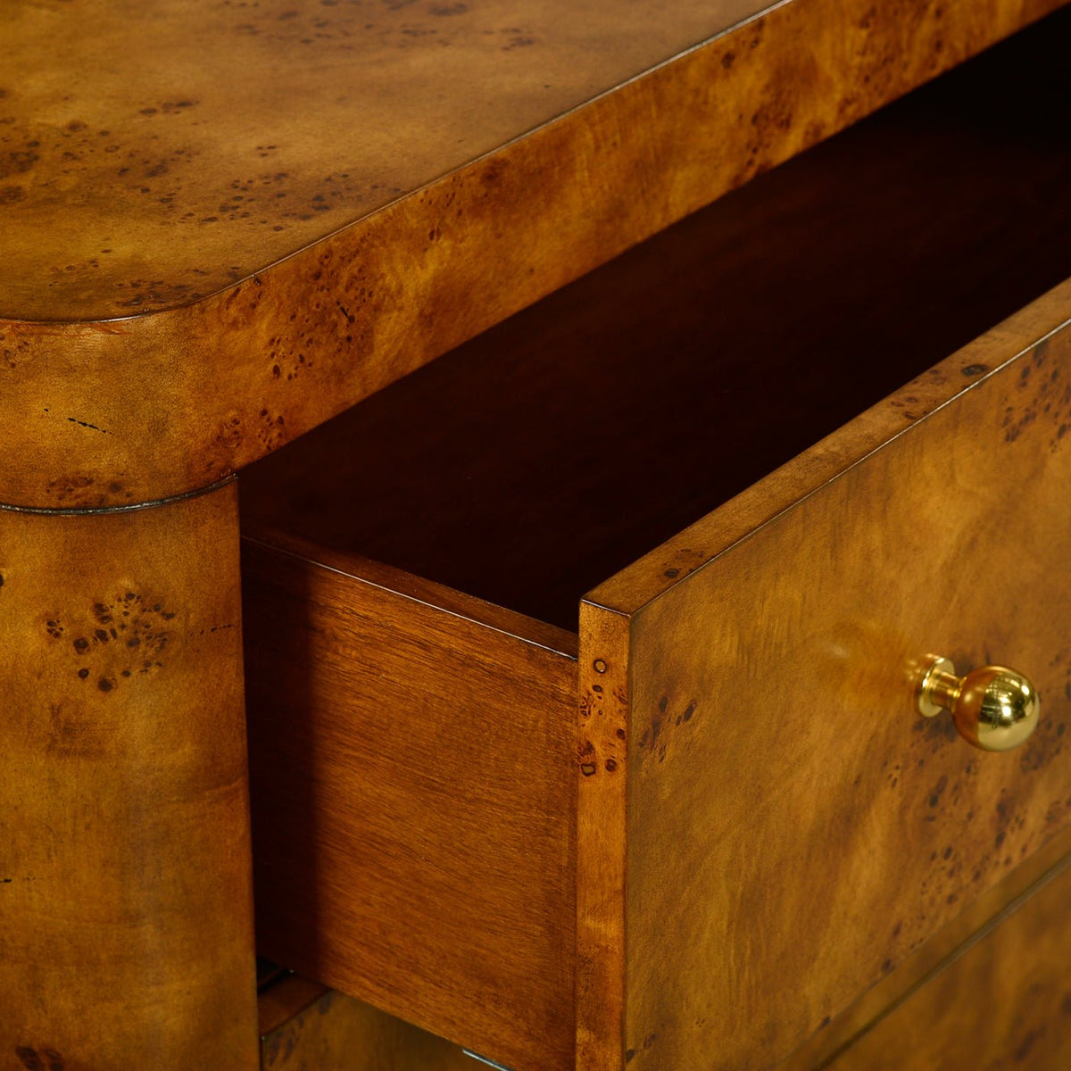 Art Deco Burl Chest - English Georgian America