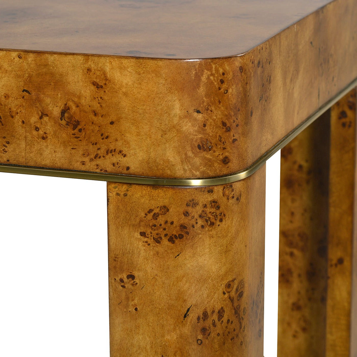 Art Deco Burl Console Table - English Georgian America