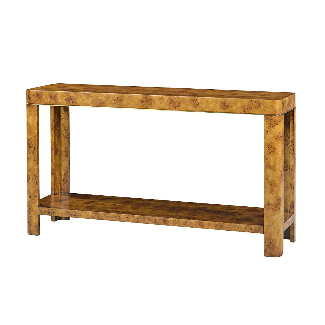 Art Deco Burl Console Table - English Georgian America