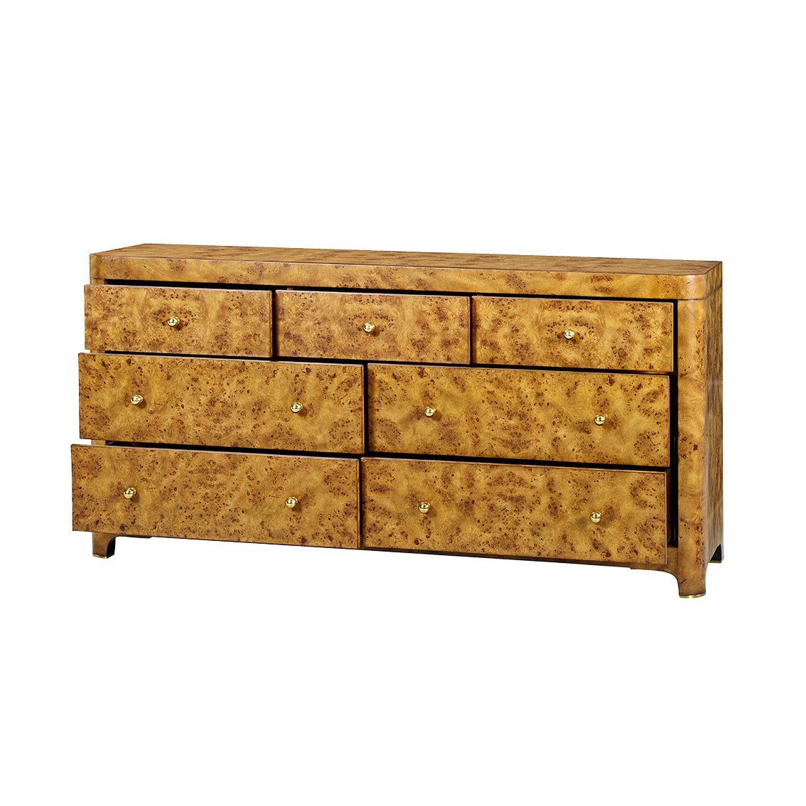 Art Deco Burl Dresser - English Georgian America