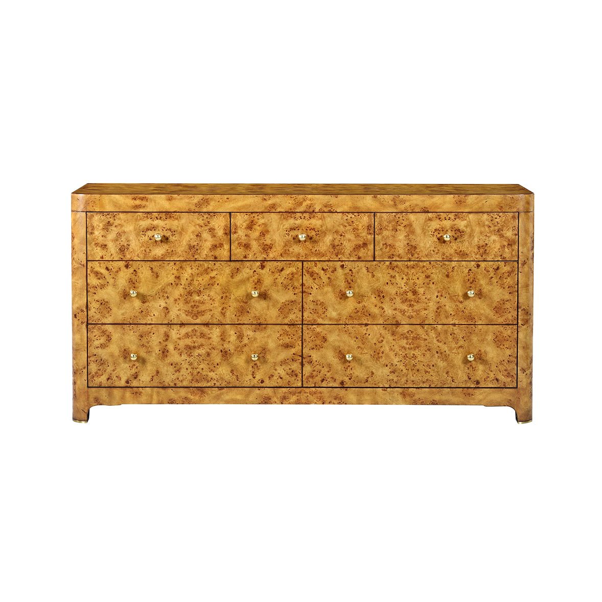 Art Deco Burl Dresser - English Georgian America