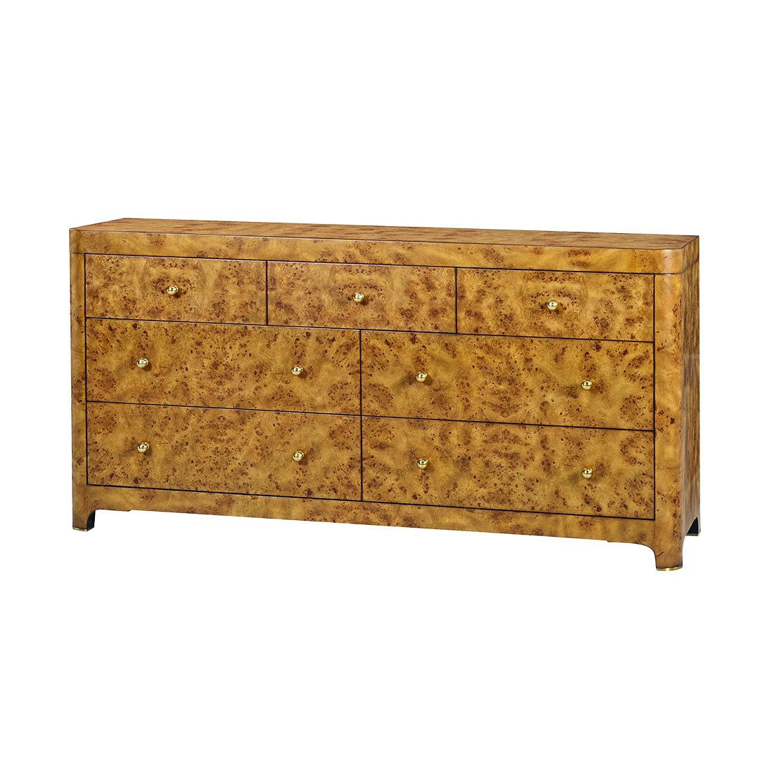 Art Deco Burl Dresser - English Georgian America