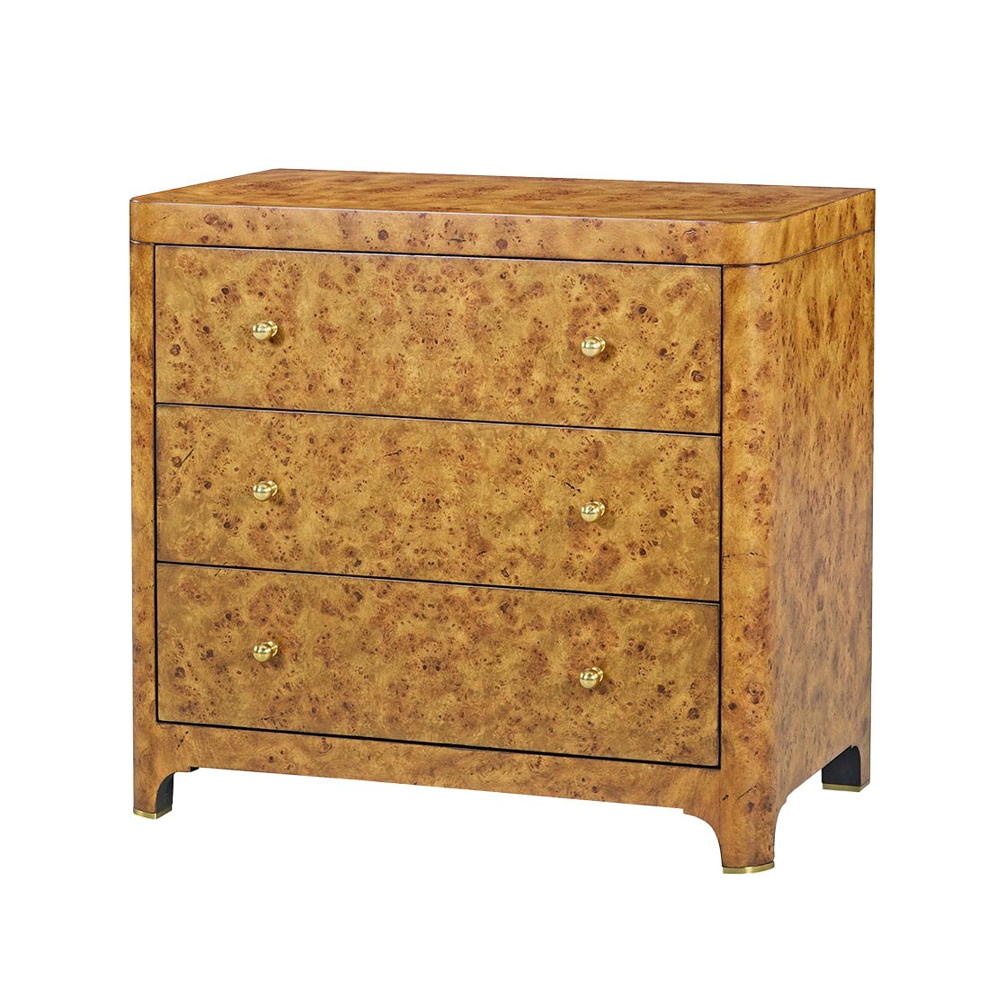 Art Deco Burl Nightstand - English Georgian America