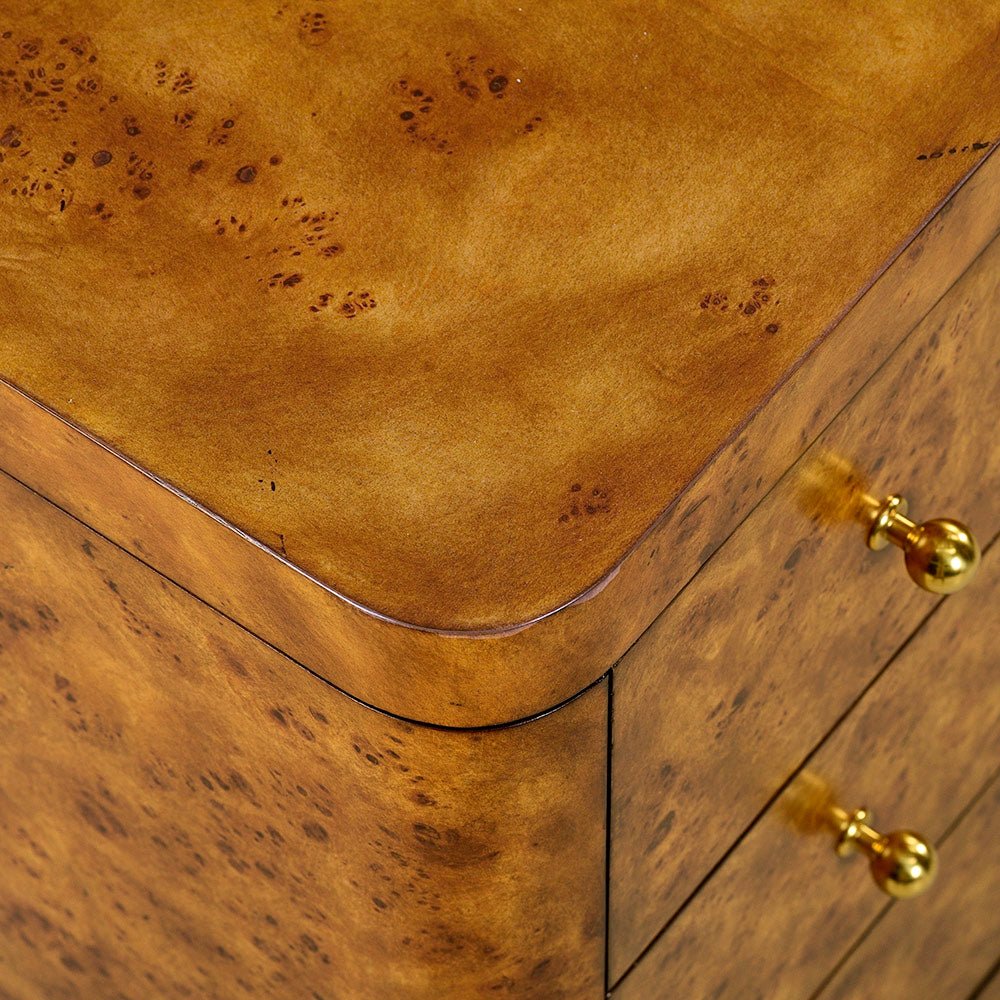Art Deco Burl Nightstand - English Georgian America