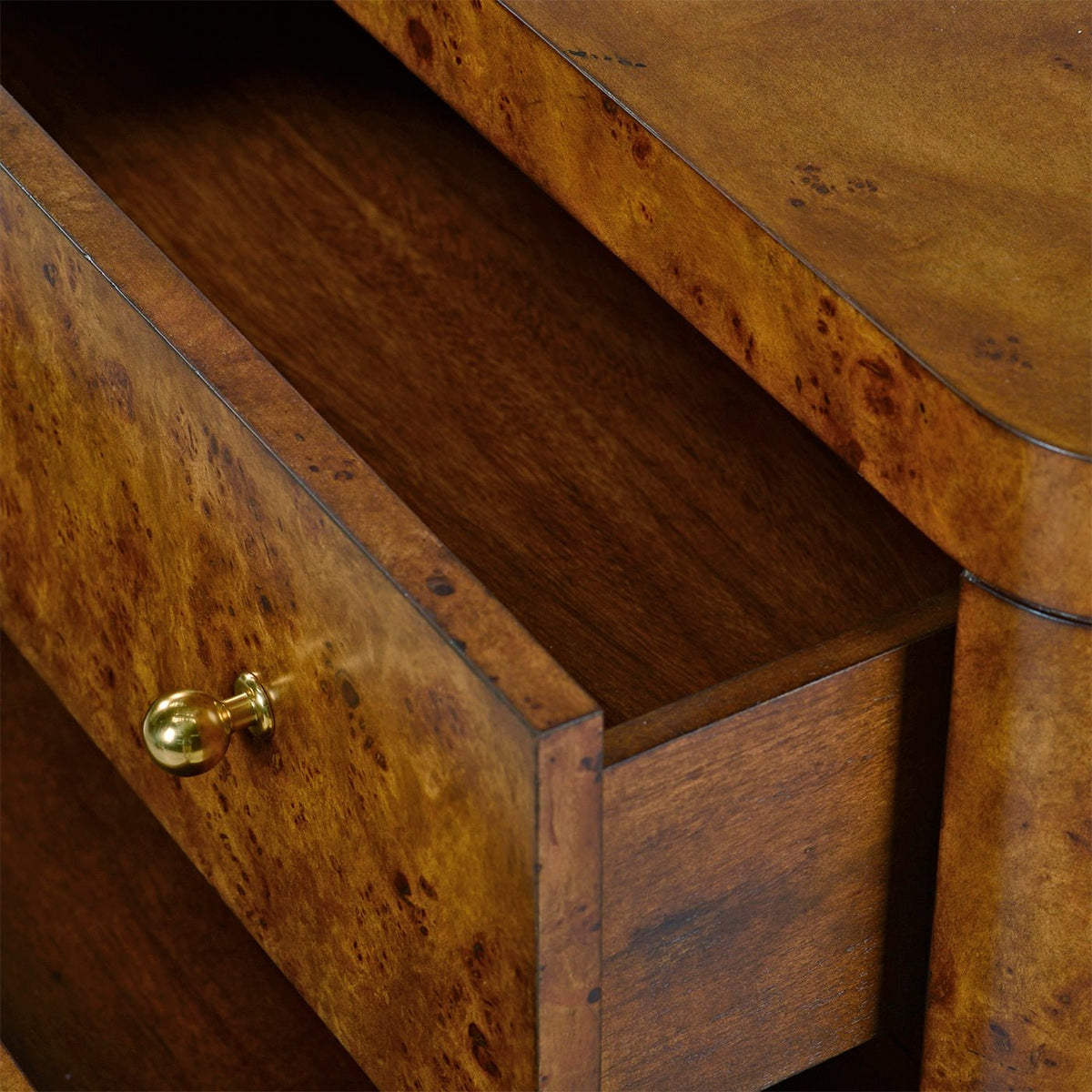 Art Deco Burl Nightstand - English Georgian America