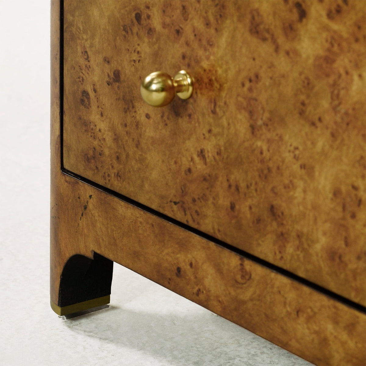 Art Deco Burl Nightstand - English Georgian America