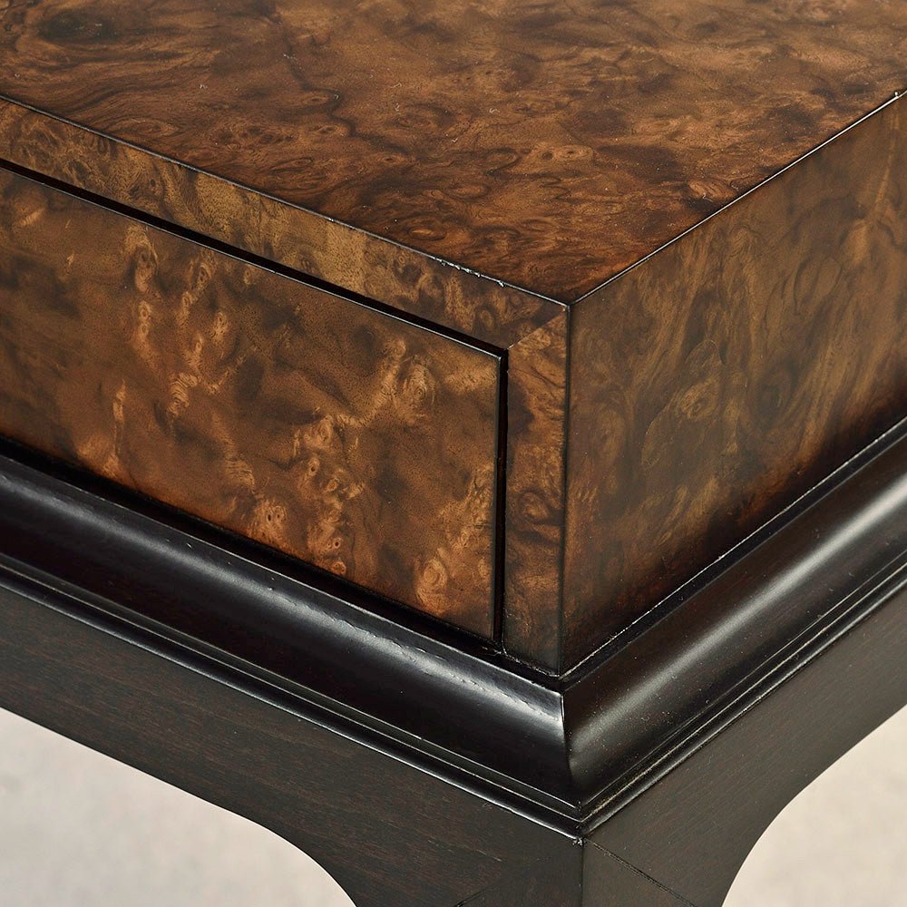 Art Deco Burl Walnut Console - English Georgian America