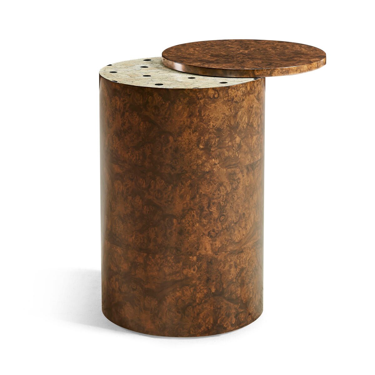 Art Deco Burl Wood Accent Table - English Georgian America
