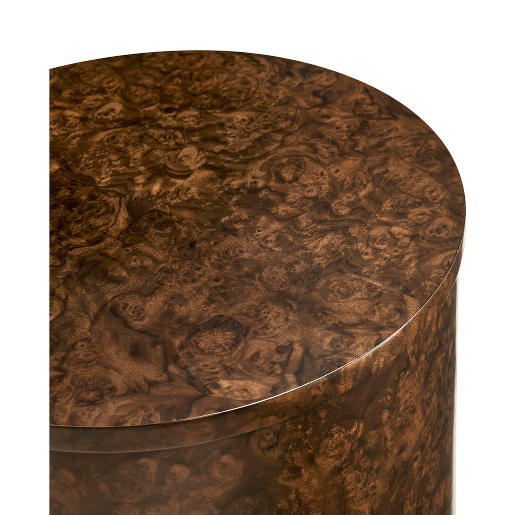 Art Deco Burl Wood Accent Table - English Georgian America