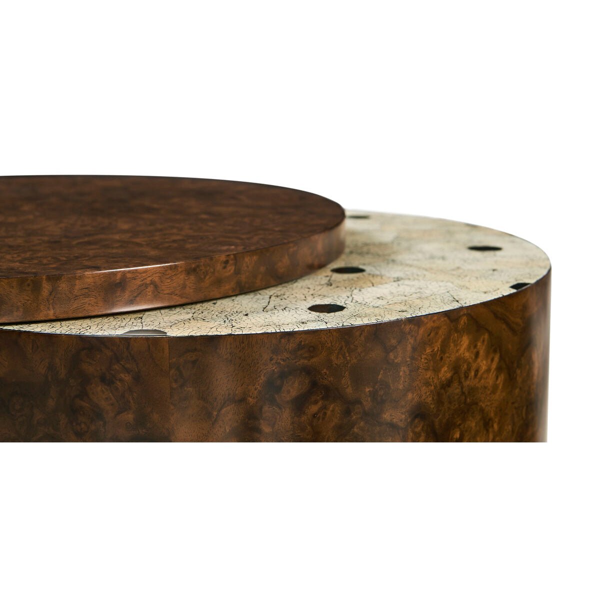 Art Deco Burl Wood Accent Table - English Georgian America