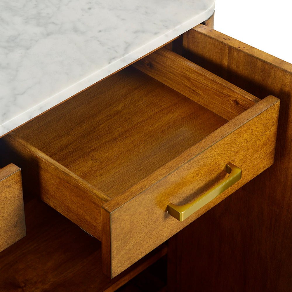 Art Deco Burl Wood Bar Cabinet - English Georgian America