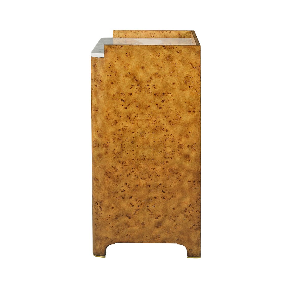 Art Deco Burl Wood Bar Cabinet - English Georgian America