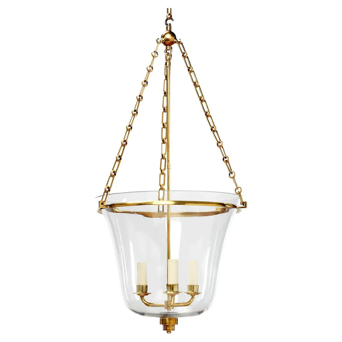 Art Deco Cloche Lantern - Brass - English Georgian America