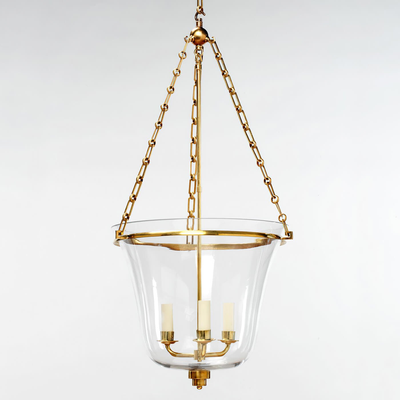 Art Deco Cloche Lantern - Brass - English Georgian America
