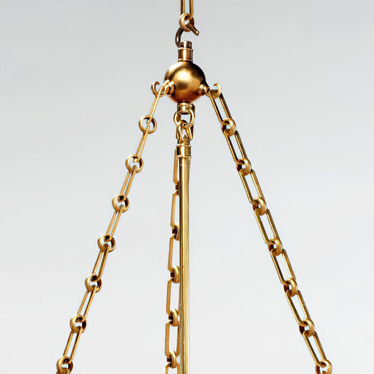 Art Deco Cloche Lantern - Brass - English Georgian America