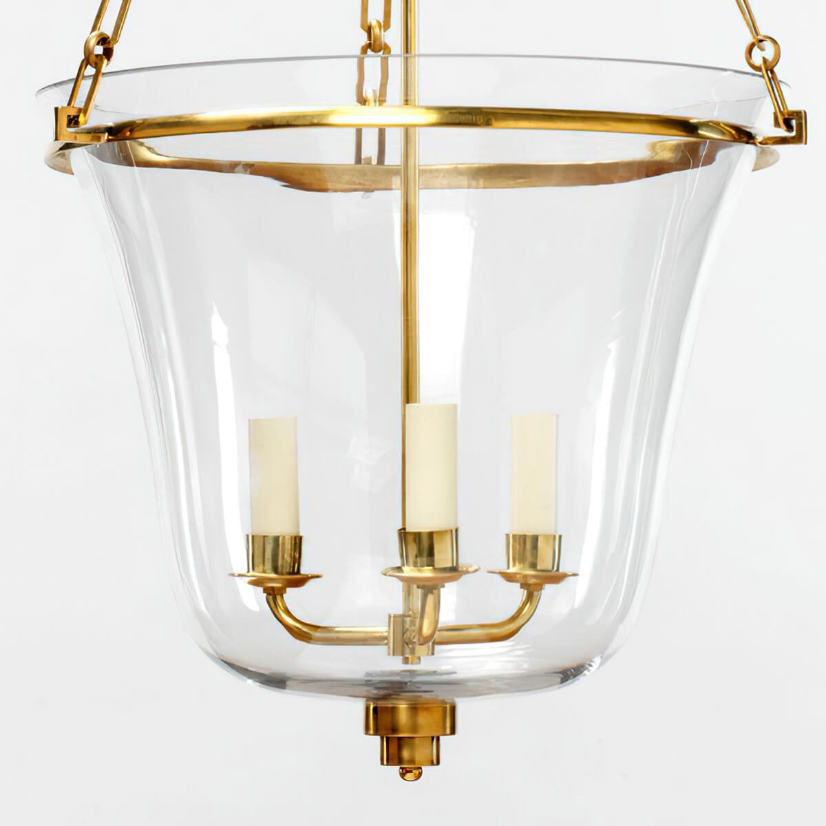 Art Deco Cloche Lantern - Brass - English Georgian America