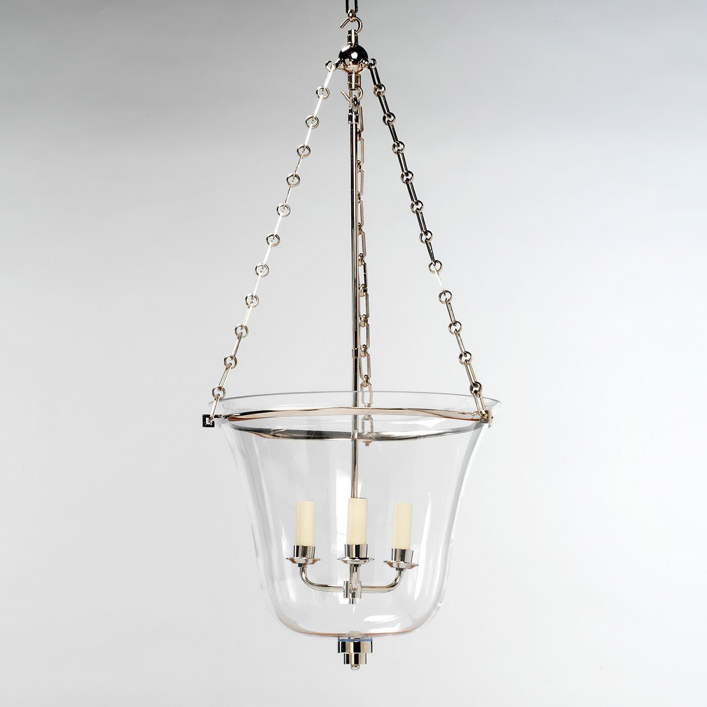 Art Deco Cloche Lantern - Nickel - English Georgian America