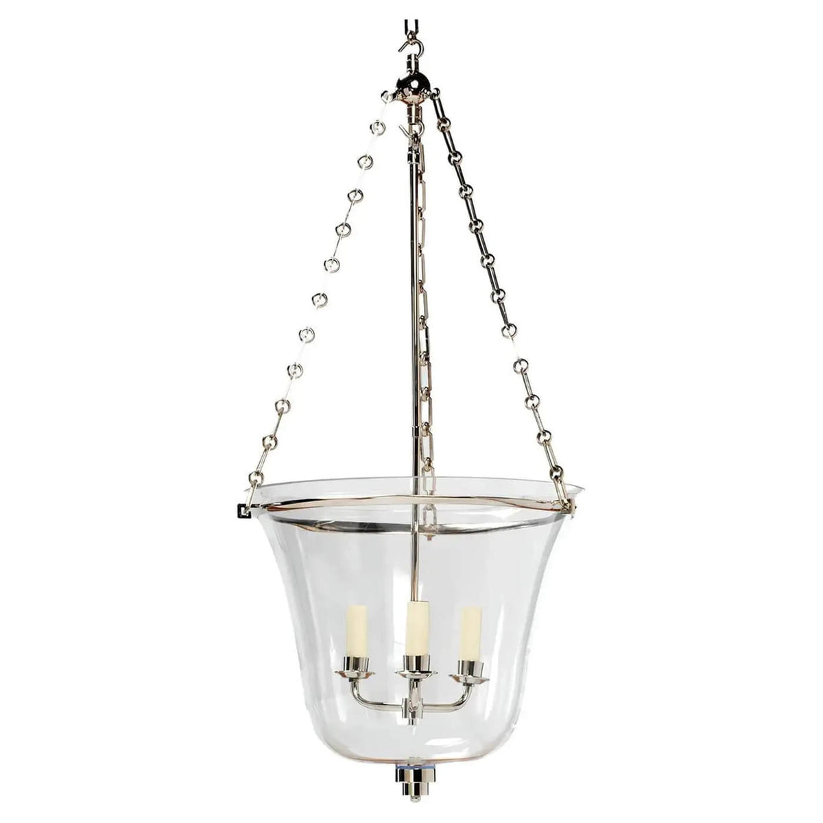 Art Deco Cloche Lantern - Nickel - English Georgian America