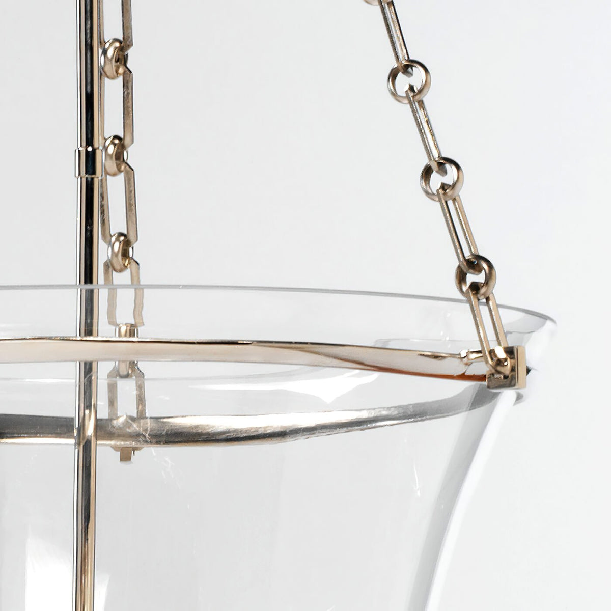 Art Deco Cloche Lantern - Nickel - English Georgian America