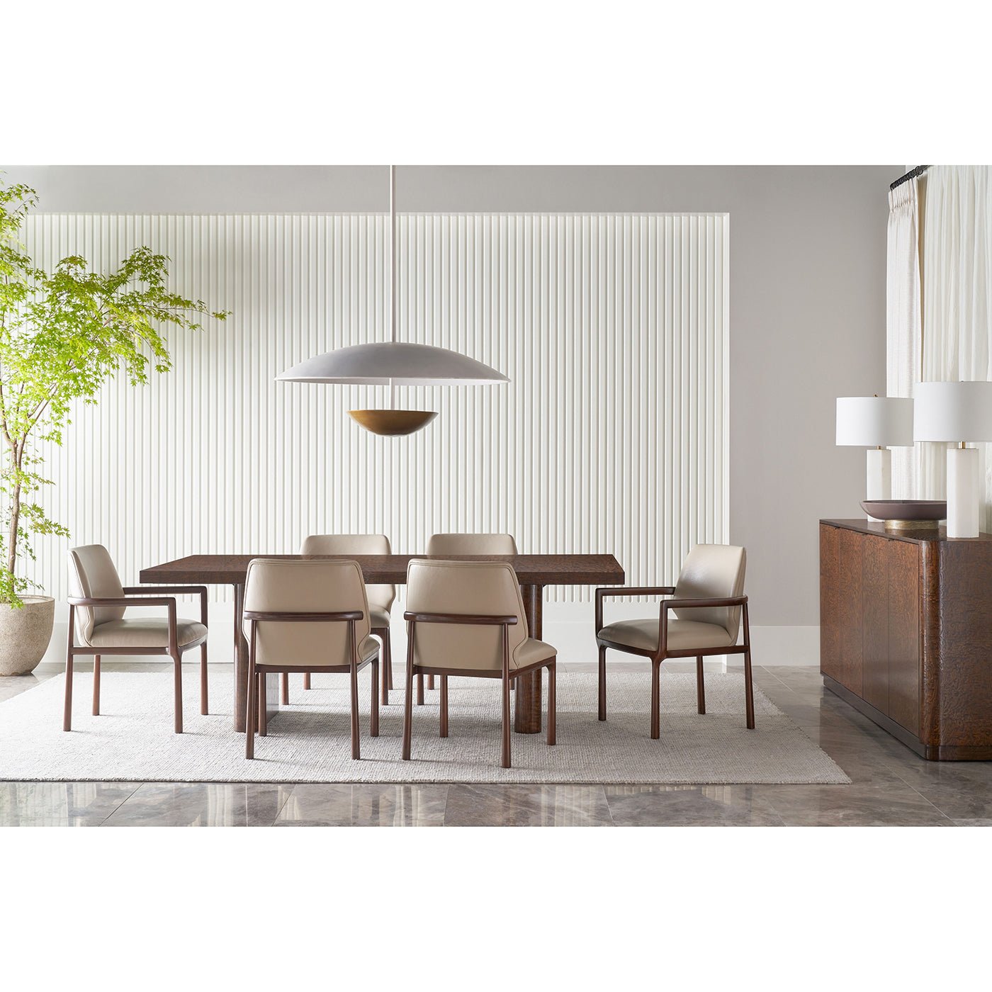 Art Deco Dining Armchair - Leather - English Georgian America