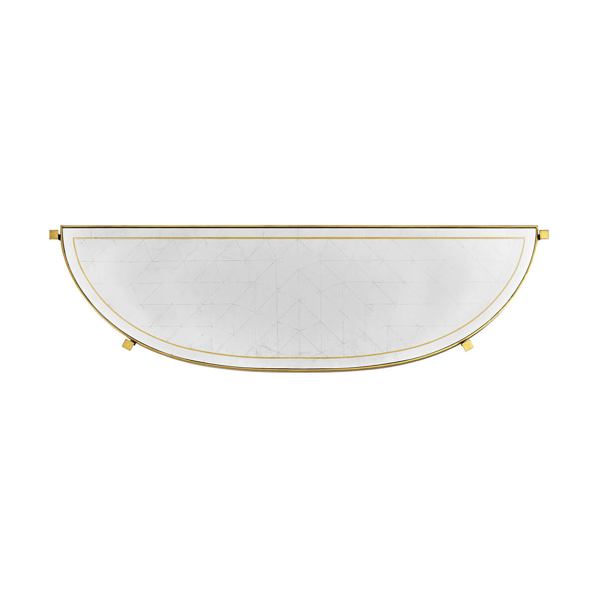 Art Deco Gilded Demi Lune Console Table - English Georgian America