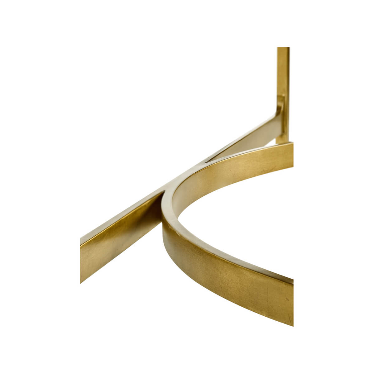 Art Deco Gilded Demi Lune Console Table - English Georgian America