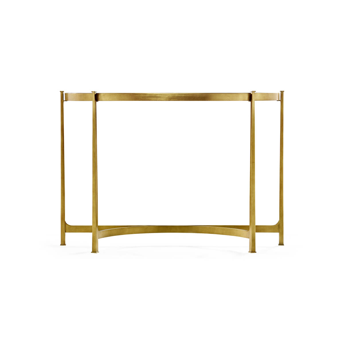 Art Deco Gilded Demi Lune Console Table - English Georgian America