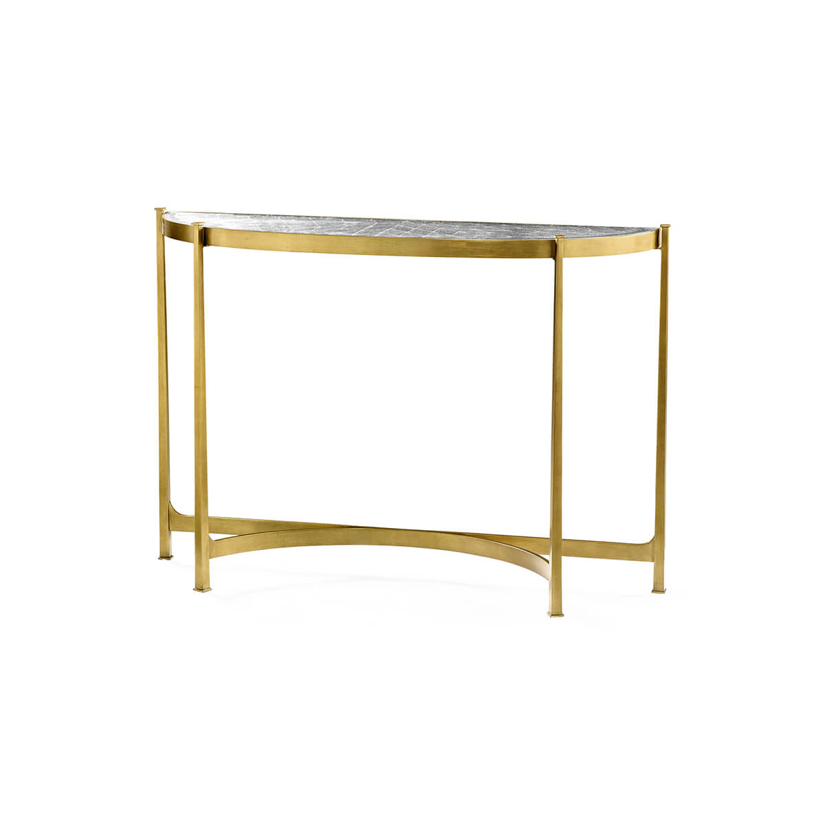 Art Deco Gilded Demi Lune Console Table - English Georgian America